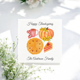 Oranje pompoen Thanksgiving Friendsgiving Dinner Servet
