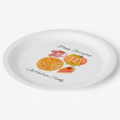 Oranje pompoen Thanksgiving Spice Latte Papieren Bordje (Gekanteld)