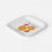 Oranje pompoen Thanksgiving Spice Latte Papieren Bordje (Gebogen)