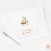 Oranje pompoen Thanksgiving wenst Sticker (Envelop)