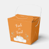 Oranje pompoen Trick or treat Halloween Bedankdoosjes (Voorkant Zijde)
