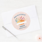 Oranje pompoen uit de keuken van ronde sticker (Envelop)