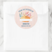 Oranje pompoen uit de keuken van ronde sticker (Tas)