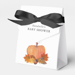 Oranje pompoen val bladeren Baby shower Bedankdoosjes
