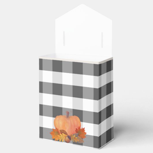 Oranje pompoen val bladeren verjaardagsgunst doos bedankdoosjes (Geopend)