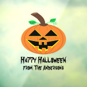 Oranje pompoen venster vastklampen raamsticker (Vel 3)