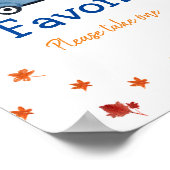 Oranje pompoen  vrachtwagenchauffeur Waterverf Poster (Hoek)