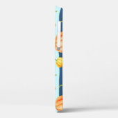Oranje pompoen: waterverf gestreepte decor. Case-Mate iPhone case (Achterkant / Links)