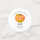 Oranje pompoenBaby shower Floral Confetti (Kleine voorkant)