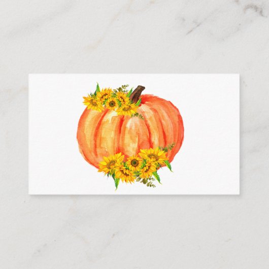 Oranje pompoenBaby shower, luieraffle Informatiekaartje (Achterkant)