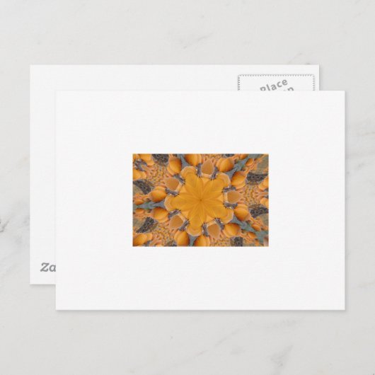 Oranje pompoencaleidoscoop briefkaart (Voorkant / Achterkant)