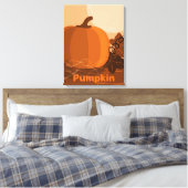 Oranje pompoencanvas met stijfheid canvas afdruk (Insitu (Slaapkamer))