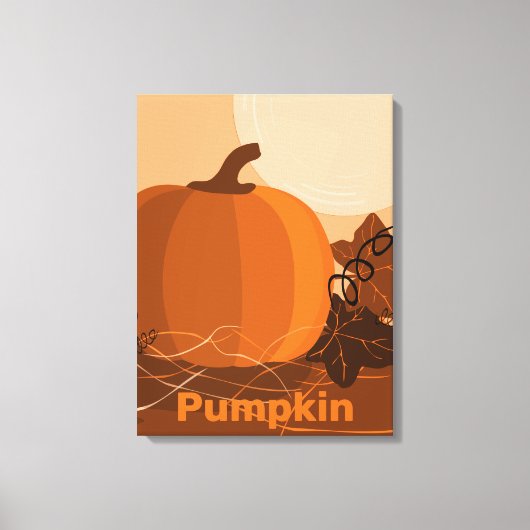 Oranje pompoencanvas met stijfheid canvas afdruk (Voorkant)