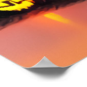 Oranje pompoendorp | AI Art Poster (Hoek)