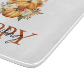 Oranje pompoenen & bloemen Herfst Thanksgiving Snijplank (Hoek)