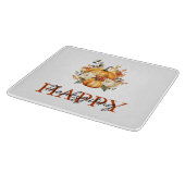 Oranje pompoenen & bloemen Herfst Thanksgiving Snijplank (Hoek)