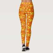 Oranje pompoenen Halloween Pattern Leggings (Achterkant)