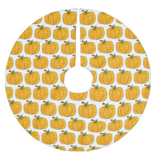Oranje pompoenen Halloween Tree Skirt Kerstboom Rok