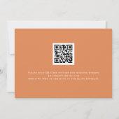 Oranje pompoenen - herfst Florals QR Code Weddensc Save The Date (Achterkant)