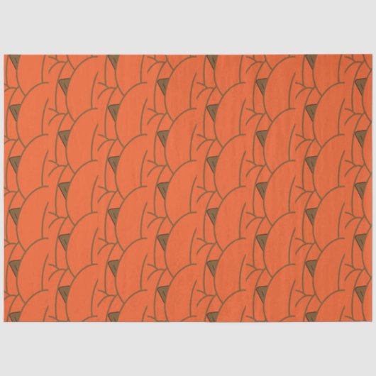 Oranje pompoenen herfst tissuepapier (Voorkant)