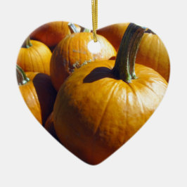 Oranje pompoenen keramisch ornament