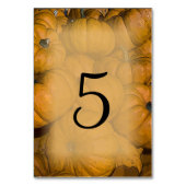 Oranje pompoenen met gevleugelde weddenschappen kaart (Achterkant)