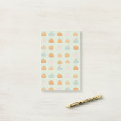 Oranje Pompoenen Patroon Post-it® Notes (Op bureau)