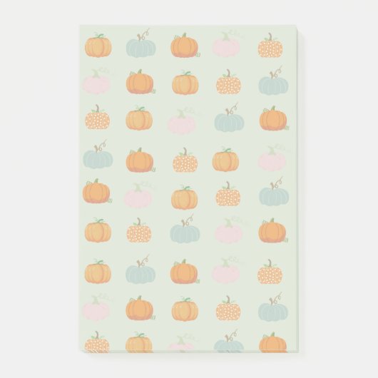 Oranje Pompoenen Patroon Post-it® Notes (Voorkant)