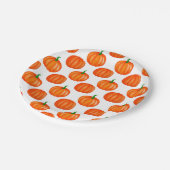 Oranje pompoenen Pattern Halloween Thanksgiving Papieren Bordje (Gekanteld)