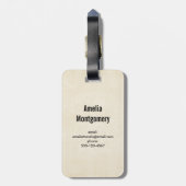 Oranje pompoenen Rustic Autumn Bagagelabel (Achterkant verticaal)