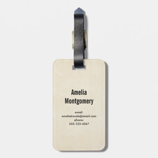 Oranje pompoenen Rustic Autumn Bagagelabel (Achterkant verticaal)