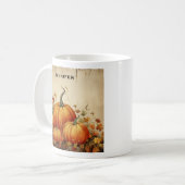 Oranje pompoenen Rustic Autumn Koffiemok (Voorkant links)