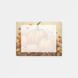 Oranje pompoenen Rustic Autumn Post-it® Notes