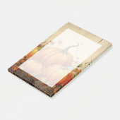 Oranje pompoenen Rustic Autumn Post-it® Notes (Schuin)