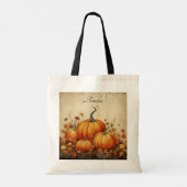 Oranje pompoenen Rustic Autumn Tote Bag (Achterkant)
