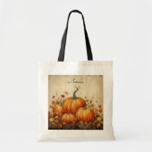 Oranje pompoenen Rustic Autumn Tote Bag (Voorkant)