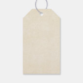 Oranje pompoenen rustieke herfstdank cadeaulabel (Achterkant)