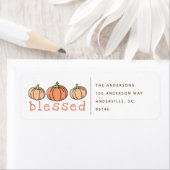 Oranje pompoenen Thanksgiving zonder been Etiket (Insitu)