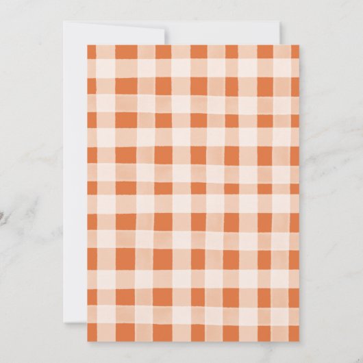 Oranje pompoenen van het Kind van Birthday Invite Kaart (Achterkant)