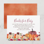 Oranje pompoenen voor baby uitnodiging briefkaart (Voorkant / Achterkant)