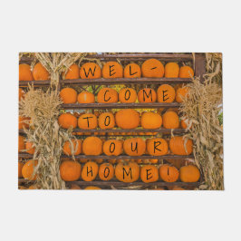 Oranje pompoenen voor Halloween en/of Thanksgiving Deurmat