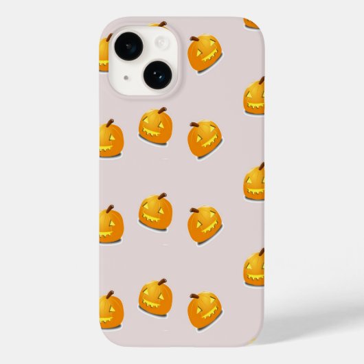 Oranje pompoenkoppatroon Case-Mate iPhone case (Achterkant)