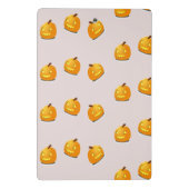 Oranje pompoenkoppatroon mini klembord (Achterkant)