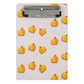 Oranje pompoenkoppatroon mini klembord (Voorkant)