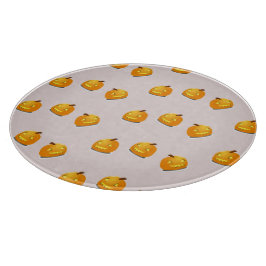Oranje pompoenkoppatroon snijplank
