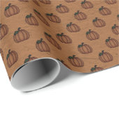 Oranje pompoenpapier cadeaupapier (Rol Hoek)