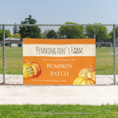 Oranje pompoenpatch Boerderij zakenbanner Spandoek (Insitu)