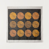 Oranje pompoenpatroon wandkleed (Voorkant (horizontaal))