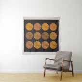 Oranje pompoenpatroon wandkleed (In Situ (horizontaal))
