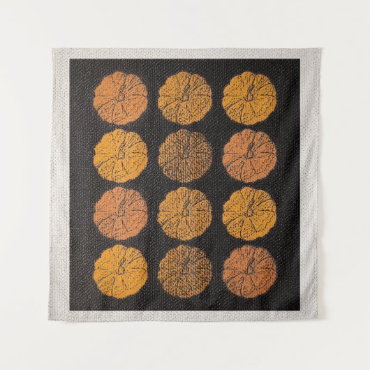 Oranje pompoenpatroon wandkleed (Voorkant)